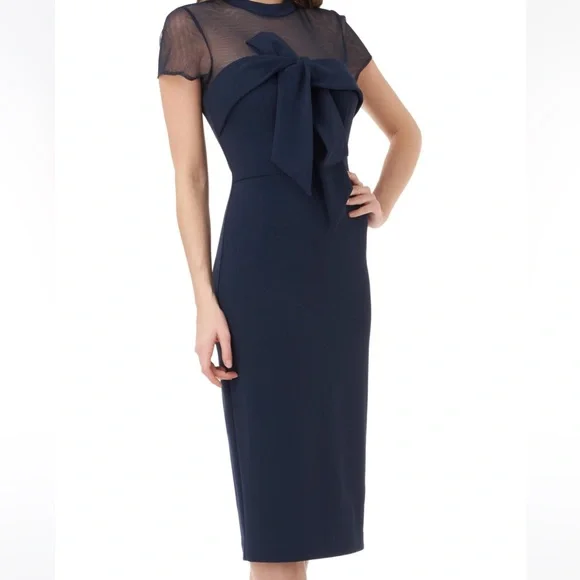 Js collections stretch crepe midi dress new arrivals